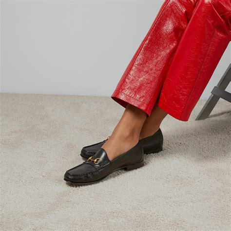 gucci leather loafers for women|gucci horsebit loafer women.